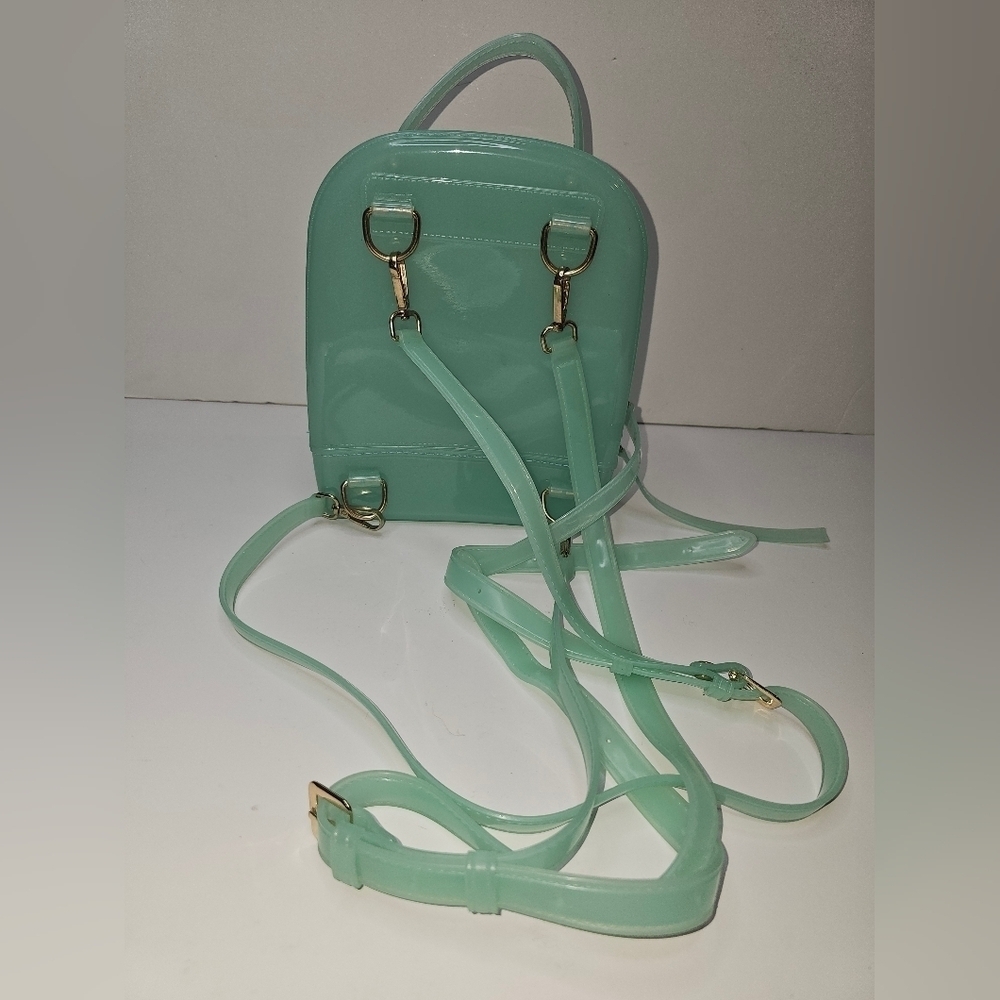 Huda Beauty Mini Backpack Turquoise Mint Green Adjustable Straps - Picture 5 of 11